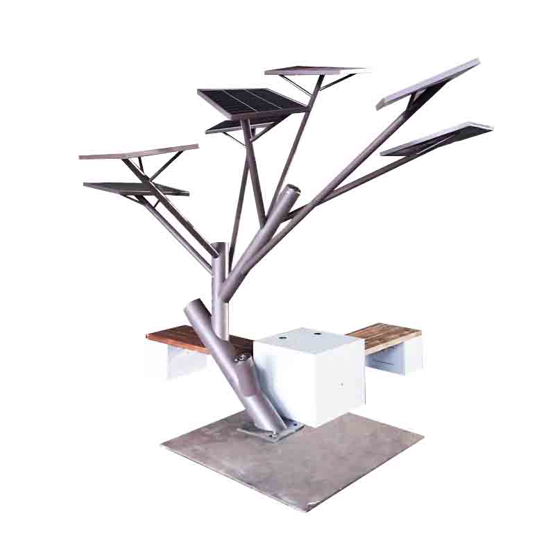DDK-ST4000 Solar Tree Lavička Venkovní nabíjecí systém Lavička na šířku
